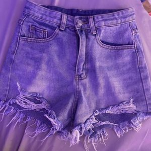 Light blue shein jean shorts